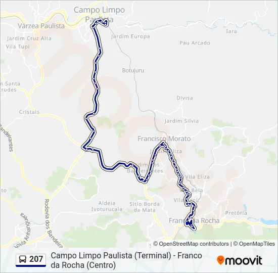 207 Bus Line Map