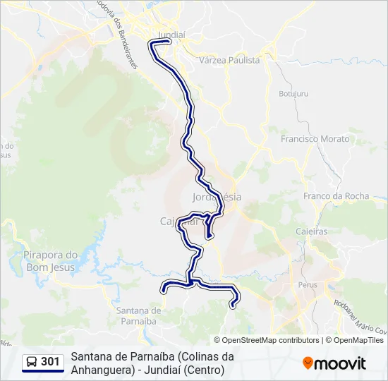 301 Bus Line Map