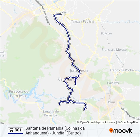 Mapa de 301 de autobús