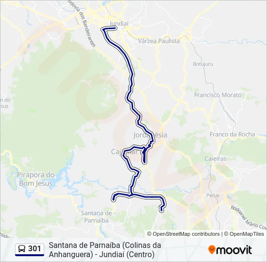 301 Bus Line Map