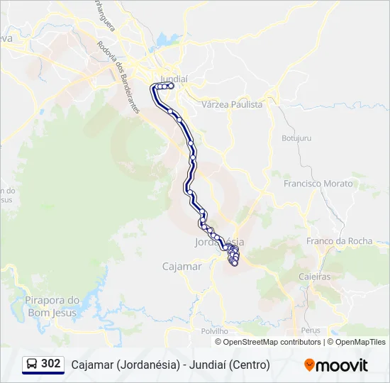 302 Bus Line Map