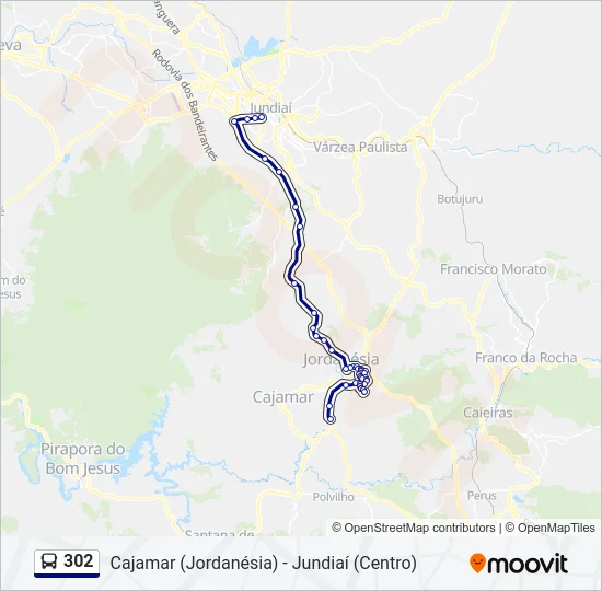 302 Bus Line Map