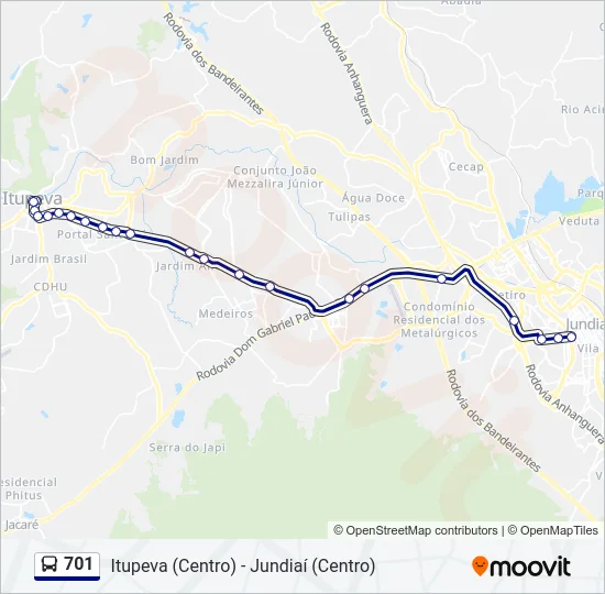 701 Bus Line Map
