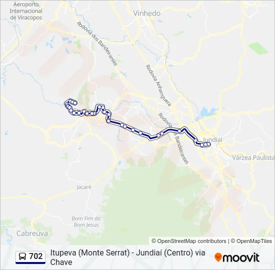 702 Bus Line Map