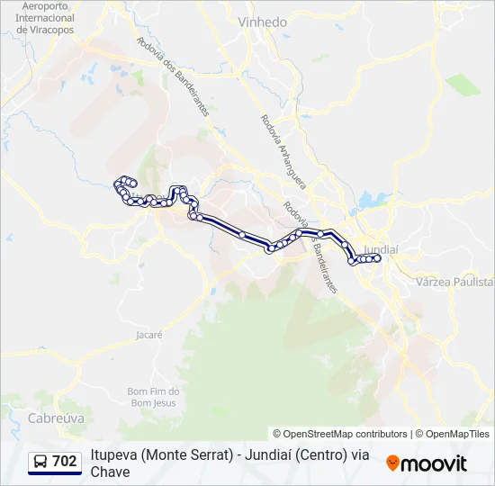 702 Bus Line Map