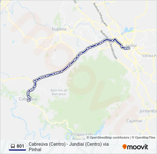 801 Bus Line Map