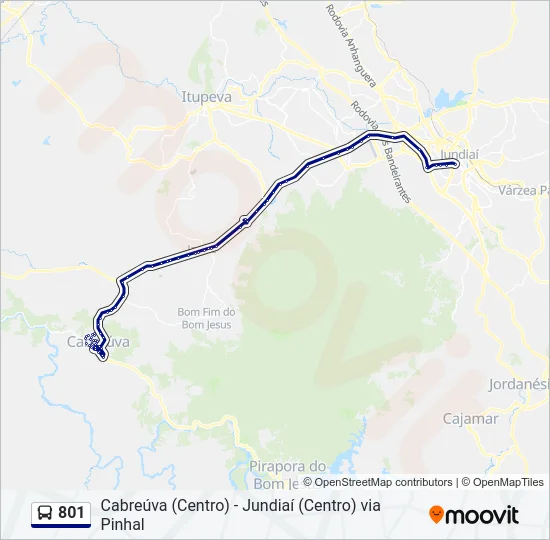 801 Bus Line Map