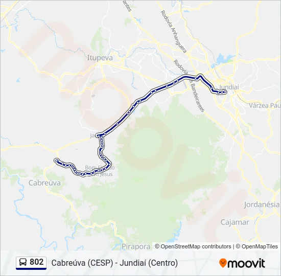 802 Bus Line Map