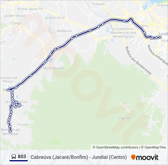 803 Bus Line Map
