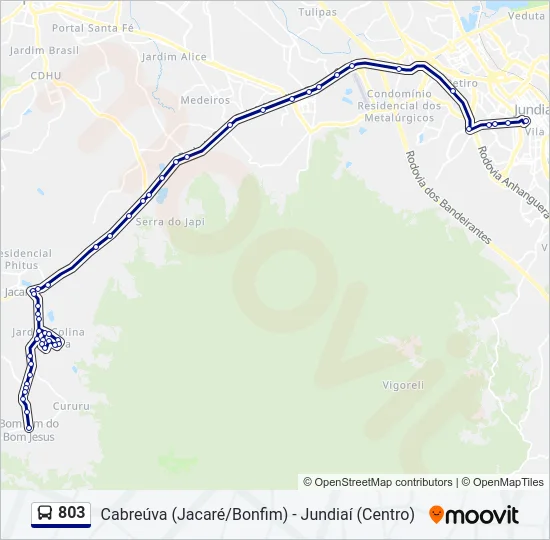 803 Bus Line Map