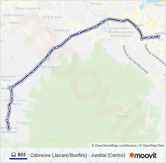 803 Bus Line Map