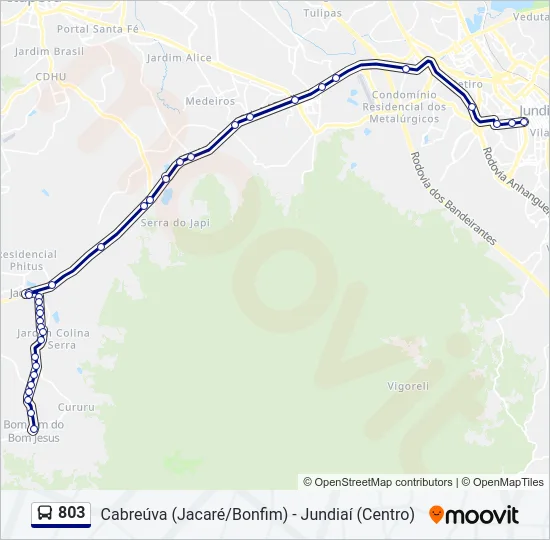 803 Bus Line Map