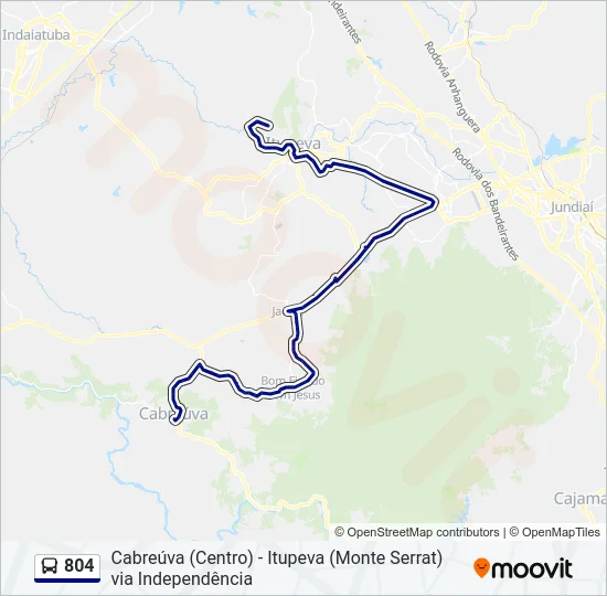 804 Bus Line Map