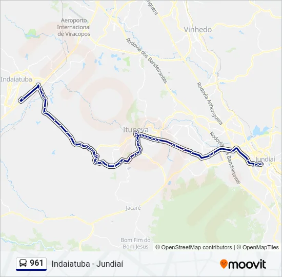 961 Bus Line Map