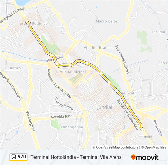 970 bus Line Map