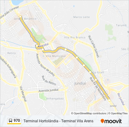 970 Route Schedules Stops Maps Term Vila Arens Via Ferroviarios Updated