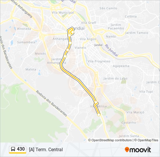 430 bus Line Map