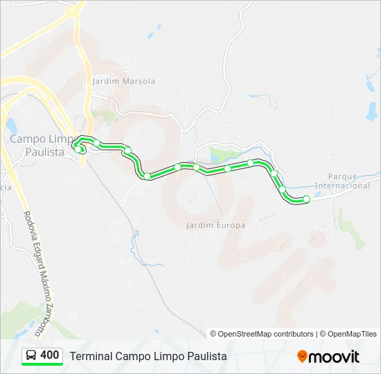 400 Bus Line Map