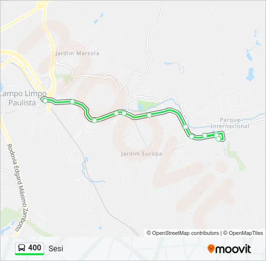 400 Bus Line Map