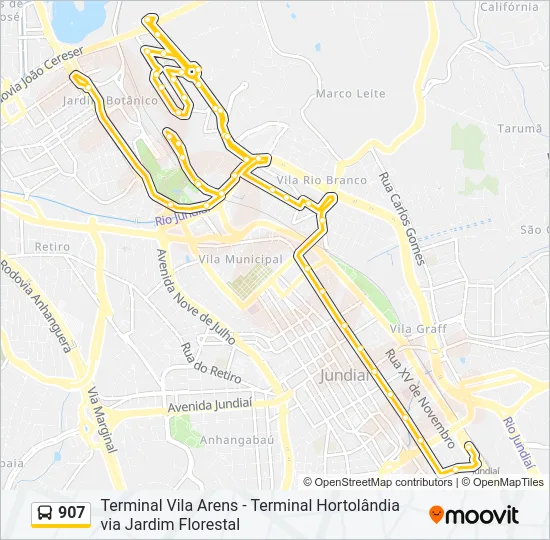 907 Bus Line Map