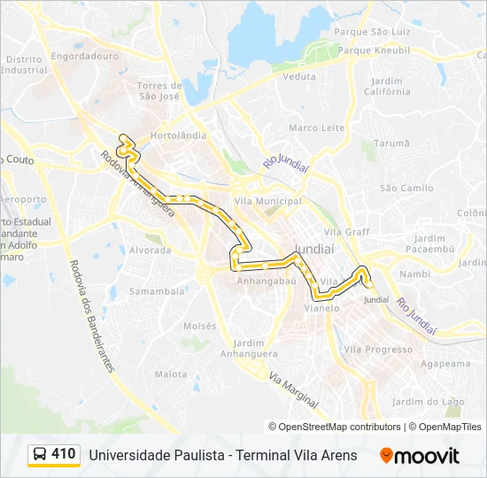 410 Bus Line Map