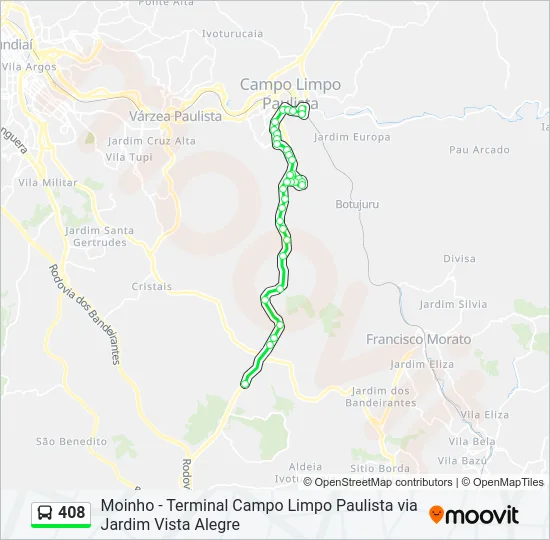 408 Bus Line Map