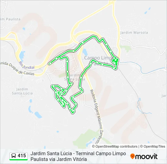 415 Bus Line Map