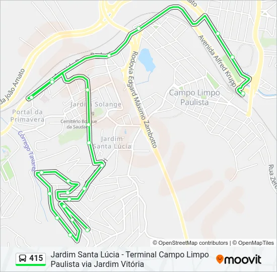415 Bus Line Map