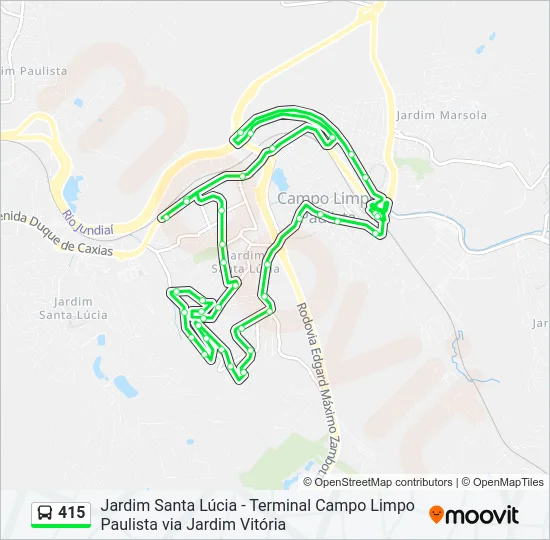 415 Bus Line Map