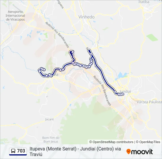 703 Bus Line Map