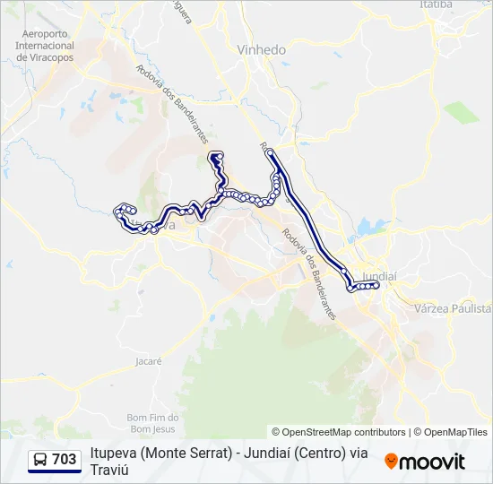 703 Bus Line Map