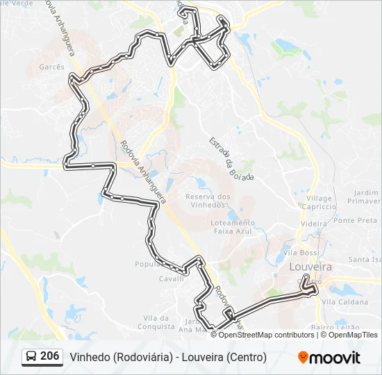 206 Bus Line Map
