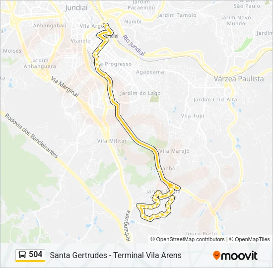 504 Bus Line Map