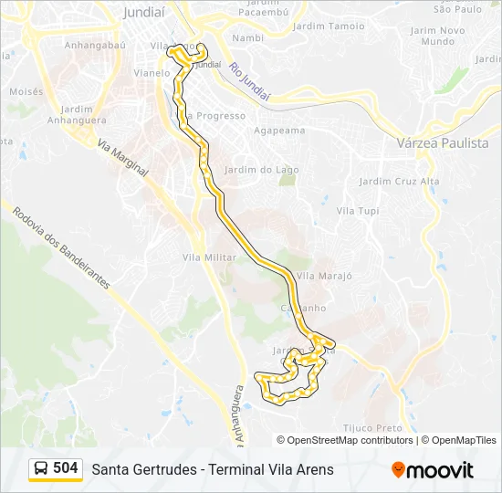 504 Bus Line Map