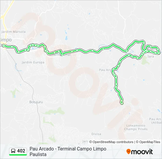 402 Bus Line Map