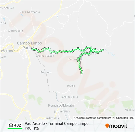 402 Bus Line Map