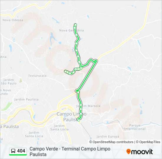 404 Bus Line Map