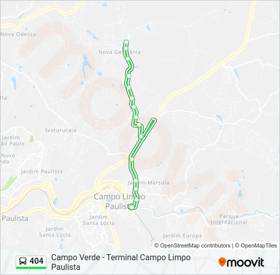404 Bus Line Map