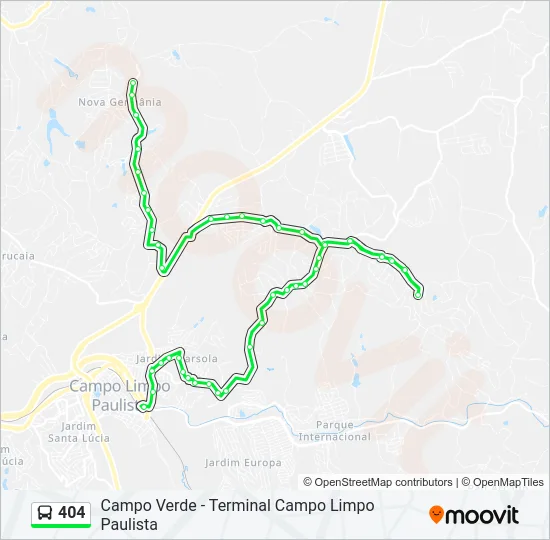404 Bus Line Map