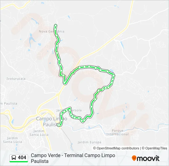 404 Bus Line Map