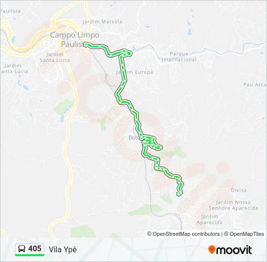 405 Bus Line Map
