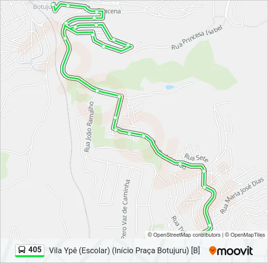 405 Bus Line Map