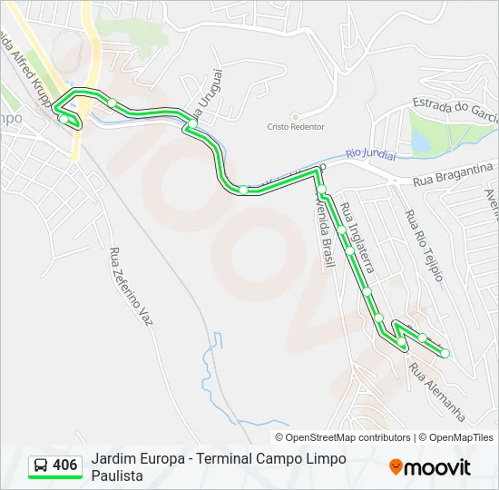 406 Bus Line Map