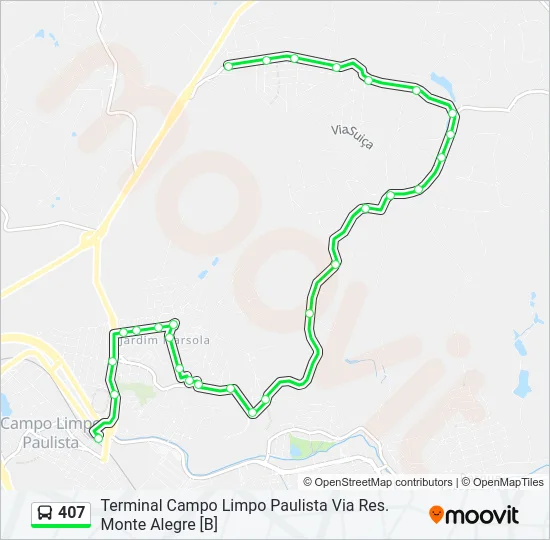 407 Bus Line Map