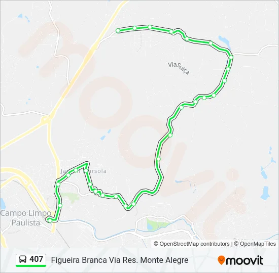 407 Bus Line Map