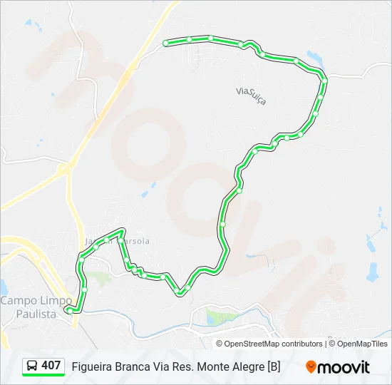407 Bus Line Map