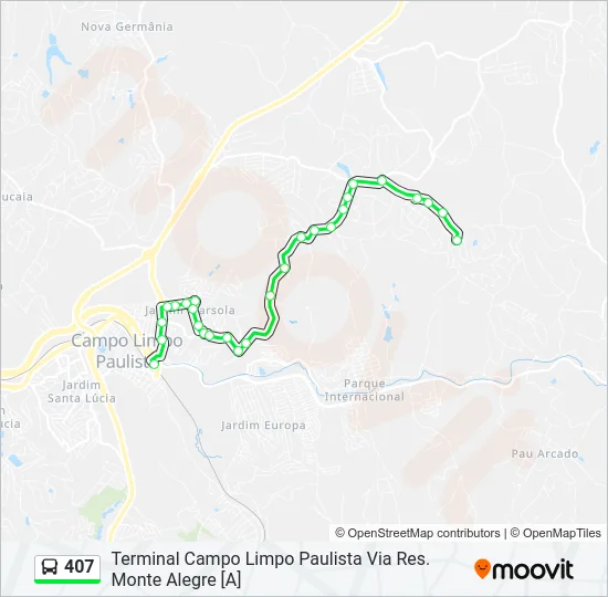 407 Bus Line Map
