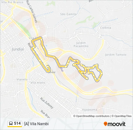 514 Bus Line Map