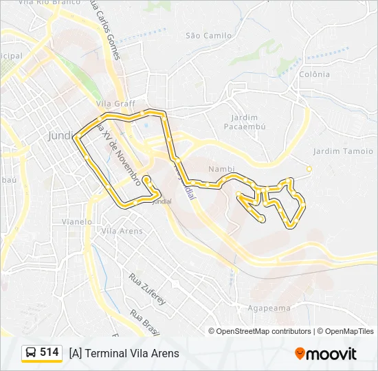 514 Bus Line Map