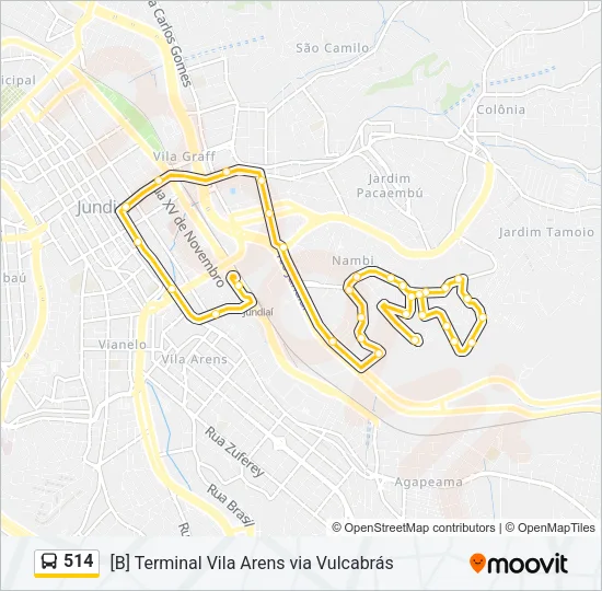 514 Bus Line Map